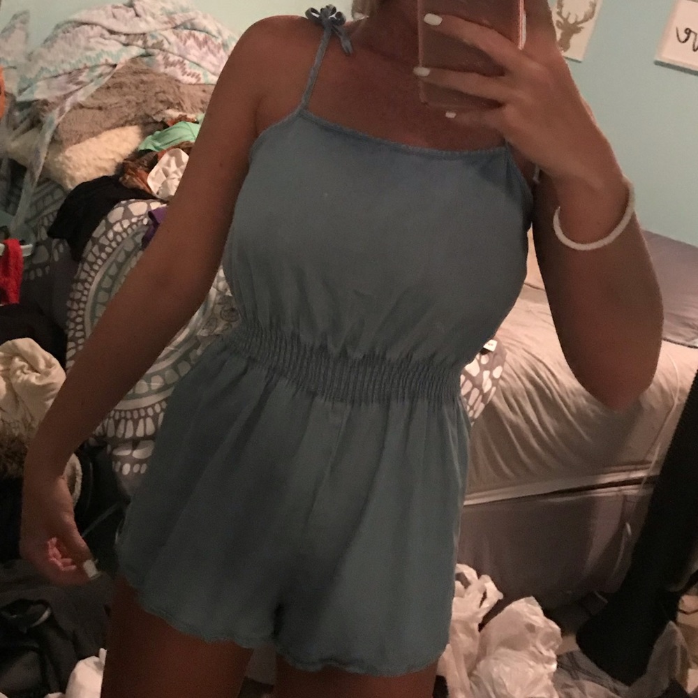 Jean material romper